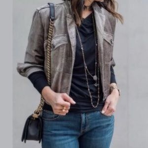 3/$30! Sunday Topper Velvet Moto Jacket